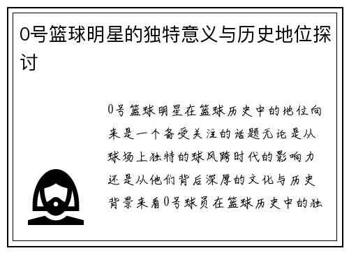 0号篮球明星的独特意义与历史地位探讨